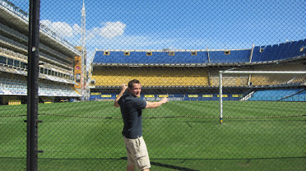 James at La Bombonera, home of Boca Juniors